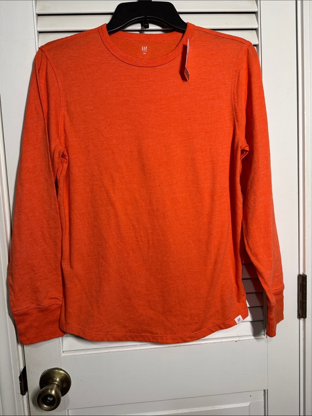 GAP Kids Long-Sleeve Crewneck Tee - Orange